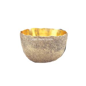 Modern New Style Shape Aluminum Disposable Eco-Friendly Food <b>Serving</b> <b>Bowl</b> Highest Quality <b>Large</b> Size Gold Plated - Product Image 3