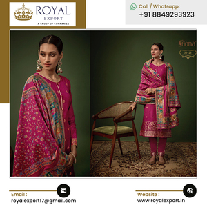 Vêtements ethniques d'excellente qualité Meilleure vente Lancement d'une nouvelle collection de costumes Salwar en soie jacquard à bas prix - Product Image 5