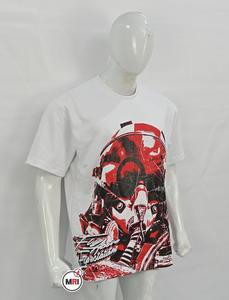 Venta al por mayor de alta calidad personalizado impreso camisas OEM pegatina de impresión de gran tamaño gota hombro estampado logotipos camisas para los hombres timbre - Product Image 1