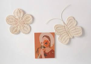 Décor d'enfant en forme de fleur et de papillon en rotin naturel fait à la main au design accrocheur pour la décoration des enfants de la chambre du Vietnam - Product Image 5
