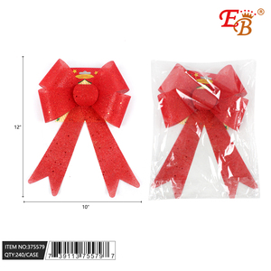 12 \ "X10 \" Pajarita de copo de nieve de Navidad 240 uds/CS cintas navideñas elegantes para decoraciones festivas - Product Image 1