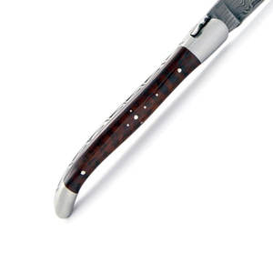 Cuchillo de bolsillo plegable de acero de Damasco hecho a mano de alta calidad, recién llegado, cuchillos de caza de supervivencia para exteriores con Funda de cuero - Product Image 6