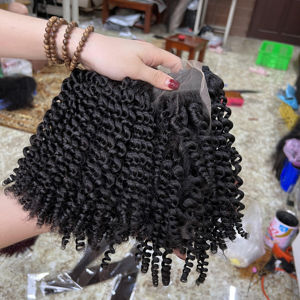 2024 Hot Spiral Curly Hair <b>Extensions</b> Training Heads 10-Inch Female Vietnamese <b>Braiding</b> Bundles <b>for</b> Women - Product Image 3