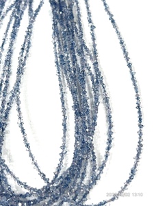 Cuentas de Cuarzo Herkimar con Recubrimiento de Diamante, Color Azul Iolita Natural de Calidad AAA, Tamaño 2-3 mm - Product Image 2