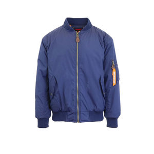 Blouson de bombardier de vol réversible avec logo personnalisé pour hommes veste d'hiver rembourrée décontractée pour l'hiver veste d'extérieur à fermeture éclair en nylon pour hommes - Product Image 1