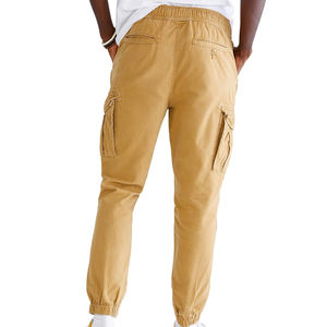 กางเกงคาร์โก้ทรงหลวมสำหรับผู้ชายกางเกงคาร์โก้แบบลำลองมีกระเป๋าหลายช่องผ้าคอตตอนผ้าทอลายทแยงขายส่ง - Product Image 4