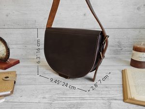 Bolso bandolera de piel auténtica a la moda vintage para mujer, bolso bandolera con correa larga de fábrica, nuevo estilo de piel vegana - Product Image 4