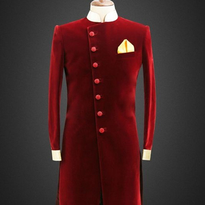 INDIAN-PAKISTANI--- INDO-WESTERN <b>MEN</b> SHERWANI <b>DRESS</b> on VELVET FABRIC WITH MATCHING SHOE for <b>MEN</b> for WEDDING <b>Dress</b> @ 2022 - Product Image 1