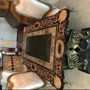 Table de chevet en marbre vert avec incrustation de nacre, modèle d'amour personnalisé, art populaire indien, travail d'incrustation, pour la Saint-Valentin - Product Image 4