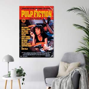 Póster Moderno Art Deco de Pulp Fiction Enmarcado en Lienzo y Papel para Decoración de Paredes y Ocasiones de Cumpleaños - Product Image 2