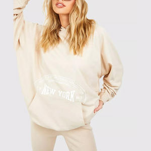 Ropa de calle de gran tamaño personalizada estilo OEM ODM proveedor al por mayor disponible Sudadera con capucha para mujer suave polar - Product Image 1