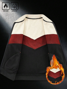 Blouson d'aviateur d'hiver personnalisé avec logo brodé en chenille Vestes universitaires en cuir véritable rose Colorblock pour hommes - Product Image 5