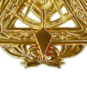 เครื่องประดับปลอกคอแบบดั้งเดิมของสมาคมฟรีเมสันสำหรับผู้เคยเป็นมาสเตอร์ พร้อมเครื่องประดับโลหะฟรีเมสัน ชุบทอง ปรับแต่งได้ - Product Image 6