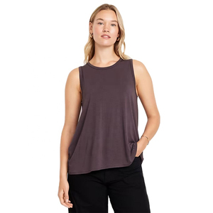 OEM Wholesale Custom <b>Women</b> Sleeveless Tank <b>Top</b> <b>Loose</b> Fit Plain Vest Casual Soft Round Neck Cotton Blend <b>Top</b> <b>for</b> Summer Wear - Product Image 1
