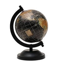 CALVIN HANDICRAFTS Globe Nautique Viking Noir 7,8 pouces Base en Alliage de Magnésium Décoration de Bureau Géométrique Cadeau Journée de la Terre Personnalisé
