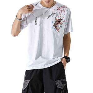 Camiseta de Manga Corta para Hombre, Personalizable con Logotipo, de Algodón y Poliéster, Transpirable, con Estampado de Alta Calidad, Patrón Sólido y Bordado - Product Image 1