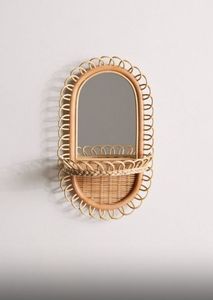 Meilleures ventes de fleurs en rotin naturel avec miroir, tenture murale, décoration de chambre d'enfant, OEM, personnalisé, fabriqué à la main au Vietnam - Product Image 5