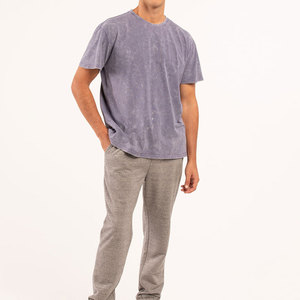 Venta al por mayor retro ácido lavado Camiseta de algodón de gran tamaño para hombres y mujeres - Product Image 2