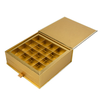 Boîte-cadeau en carton de chocolat noir magnétique à deux couches Boîte de chocolat de luxe avec tiroir avec certificat SABRE