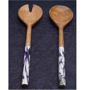 Acacia <b>Wood</b> Flat Spoons And <b>Spatula</b> Cooking Utensil Sets For Kitchen Use Salad Serving Spoon And Fork Set Kitchenware - Product Image 1