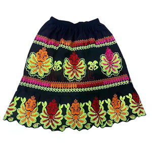 Falda de fiesta de cintura alta para mujer algodón de alta calidad nuevo estilo de otoño bordado de Color sólido personalizado de talla grande Casual al por mayor - Product Image 2