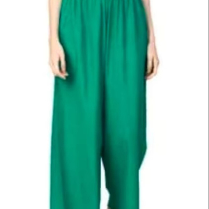 Algodón Rayón Casual Cintura media Palazzo Transpirable y elástico Verano PrintPlain Dyed Rayon Palazzo - Product Image 1