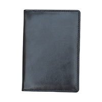 Étui de voyage personnalisé en cuir véritable avec fermeture auto-agrippante, protection RFID, porte-cartes et passeports, doublure en cuir véritable – Vente chaude