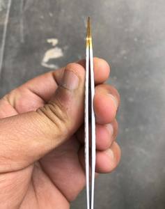 Gran oferta, pinzas para pestañas con punta de fibra con logotipo personalizado, pinzas para pestañas doradas y negras de acero inoxidable con características de etiqueta privada - Product Image 3