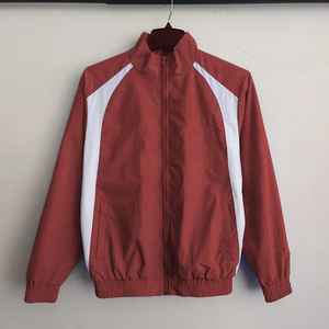 Ensemble de survêtement coupe-vent personnalisé blanc hommes léger imperméable fermeture éclair sport polyester nylon survêtement coupe-vent veste - Product Image 3