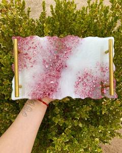 Artistic resin <b>trays</b> for jewelry storage offering creative home organization ideas for fashionable interior decor - Product Image 4