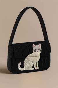 Shoulder <b>Bags</b> Lightweight <b>Dog</b> Design Beaded Summer Handbags From India embroidery Customized handbag with seed beads design - Product Image 4