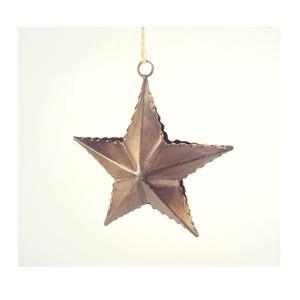 Ornements suspendus en étoile en métal fini antique pour la maison ornements suspendus décoratifs d'arbre de Noël X Mas - Product Image 1