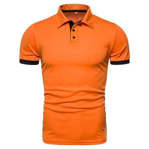 Vêtements de sport pour hommes, chemise décontractée à manches courtes, coupe ajustée, chemises de golf respirantes, coupe régulière, imprimé, 100% coton, anti-froissement - Product Image 1