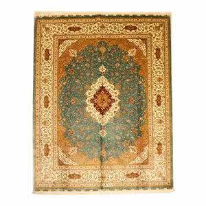 YUXIANG 9'X12' karpet buatan tangan dan karpet buatan tangan dekorasi seni karpet sutra karpet sutra tenun tangan Turki untuk lantai Ipek Hali