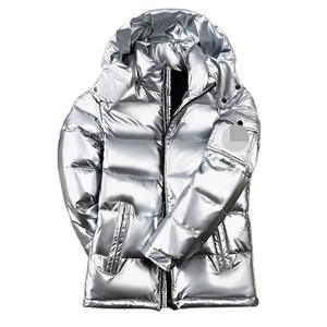 Dernier design, veste matelassée unisexe brillante et fine à col montant, personnalisable, respirante, séchage rapide, lourde, vêtement d'extérieur d'hiver - Product Image 4