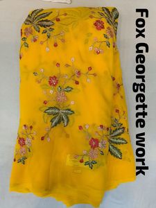 งานปักผ้า Georgette จิ้งจอกทำให้เป็นชุดแฟนซีวัสดุผ้า lehenga - Product Image 5