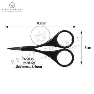 Ciseaux à ongles en acier inoxydable noirs pour droitiers, personnalisables avec logo, pour soins des cuticules, durables, écologiques, vente en gros - Product Image 2