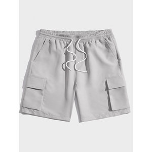 Pantalones cortos clásicos para hombre, con cordón, cintura y bolsillos laterales - Product Image 6