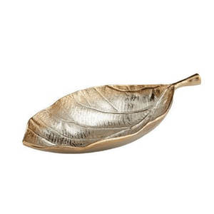 ชามใบเมเปิ้ลสีทองเงาอลูมิเนียมชามใบเครื่องครัวสำหรับงานแต่งงานงานขึ้นบ้านใหม่ - Product Image 2