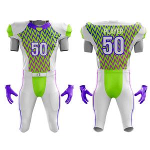 Conjunto de uniforme de fútbol sublimación personalizada Jersey de fútbol americano de alta calidad Jersey de fútbol de poliéster transpirable y pantalones cortos - Product Image 6