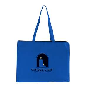 Medium Zippered Custom Tote <b>Bags</b> Large Eco-Friendly Recyclable Shopping <b>Bags</b> <b>Long</b> for Daily Use Advertising Gifts Your Logo - Product Image 6
