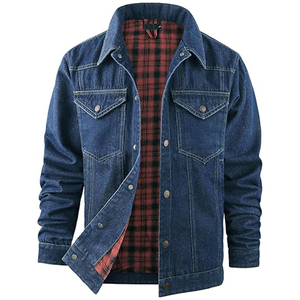 Captens OEM Custom Design Men's High Quality Eco-Friendly Button Front Denim <b>Jacket</b> Vintage Style <b>Straight</b> Streetwear Hip Hop - Product Image 1