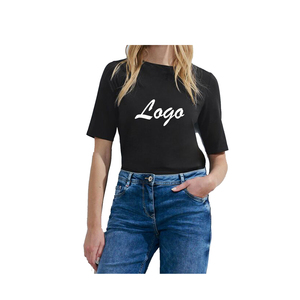 Precio barato camiseta nueva venta al por mayor verano algodón liso manga corta Color personalizado mujeres estilo Casual Logo calidad superior - Product Image 1