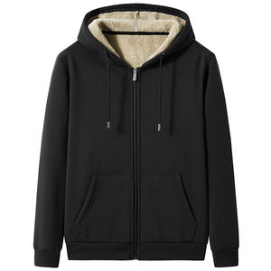 OEM sur mesure 100% coton hommes fermeture éclair sweats à capuche respirant léger séchage rapide deux tons pour la saison d'automne en gros nouveau style - Product Image 4