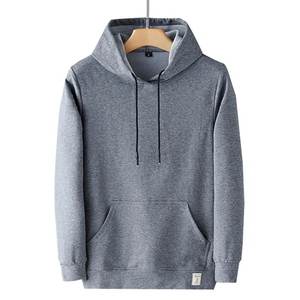 Men's High Quality 100% Cotton Solid Lined Windproof Pullover Hoodies Unisex Streetwear <b>Sweatshirts</b> Custom <b>Embroidery</b> Logo for - Product Image 3