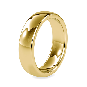 Haute poli 14K or jaune IGI certifié bague de mariage pour hommes femmes mince décalage rainure confort Fit fête de haute qualité - Product Image 2