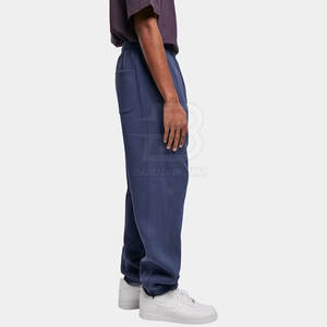 Pantalons de survêtement baggy décontractés pour hommes de qualité supérieure fabriqués sur mesure à partir de coton motif droit disponible en ligne à la vente - Product Image 5