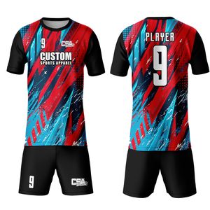 Alta calidad, venta al por mayor, impresión por sublimación, ropa deportiva Retro, recién llegado, 100% poliéster, tela de malla transpirable, uniforme de fútbol - Product Image 1
