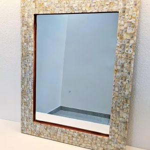 AALIYAN IMPEX Miroir mural rectangulaire classique pour la décoration intérieure, design moderne avec incrustation de nacre pour la chambre à coucher - Product Image 1