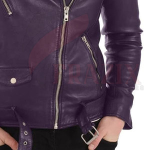 Veste en cuir de vache pour hommes conçue sur mesure Streetwear de couleur unie avec col montant respirant - Product Image 6